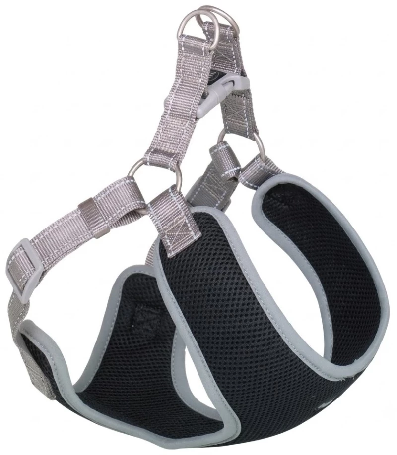 Σαμαράκι Γιλέκο Σκύλου Nobby Black Mesh Reflect Γκρι (Πλάτος 1cm X Περιφ 41-46cm)