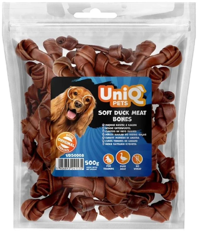 Λιχουδιές Σκύλου Uniq Pets Μαλακά Κόκκαλα με Πάπια 250gr