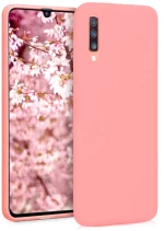 Soft Back Cover PINK FLUO (Galaxy A50) Slim Liquid Silicone Gel Rubber Case Soft Touch Back Cover 100.0450
