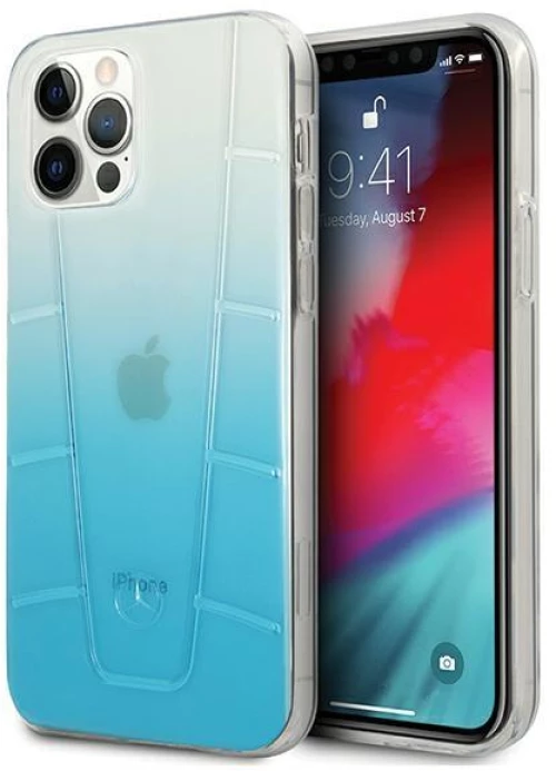 Mercedes MEHCP12LCLGBL iPhone 12 Pro Max 6,7" blue hardcase Transparent Line
