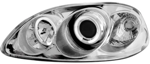 Φανάρια εμπρός angel eyes για Honda Civic (1996-1999) - chrome , με λάμπες (Η1) - σετ 2τμχ.