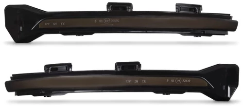 Τρεχούμενα led φλας για καθρέφτες για VW Golf 7 / Sportsvan / Touran (2010+) - φιμέ με τρεχούμενο φλας - σετ 2τμχ.